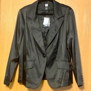 Black satin jacket